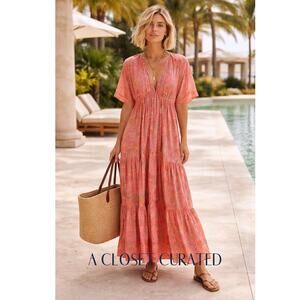 Eywasouls Malibu Amelia Maxi Dress XS Pink